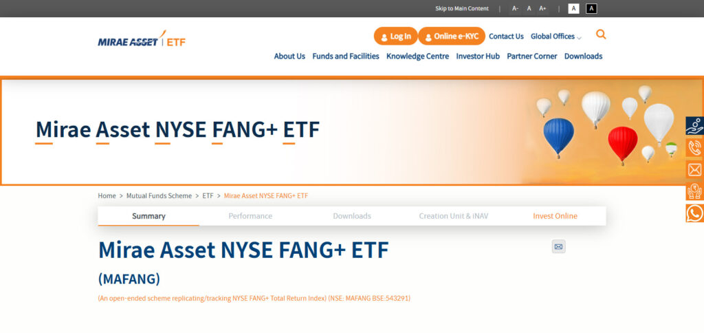 Mirae Asset NYSE FANG+ ETF