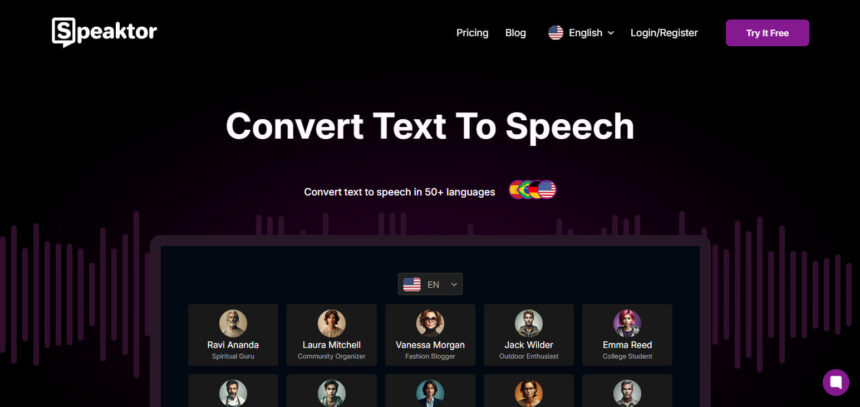 Speaktor – AI Text-to-Speech Voice Generator
