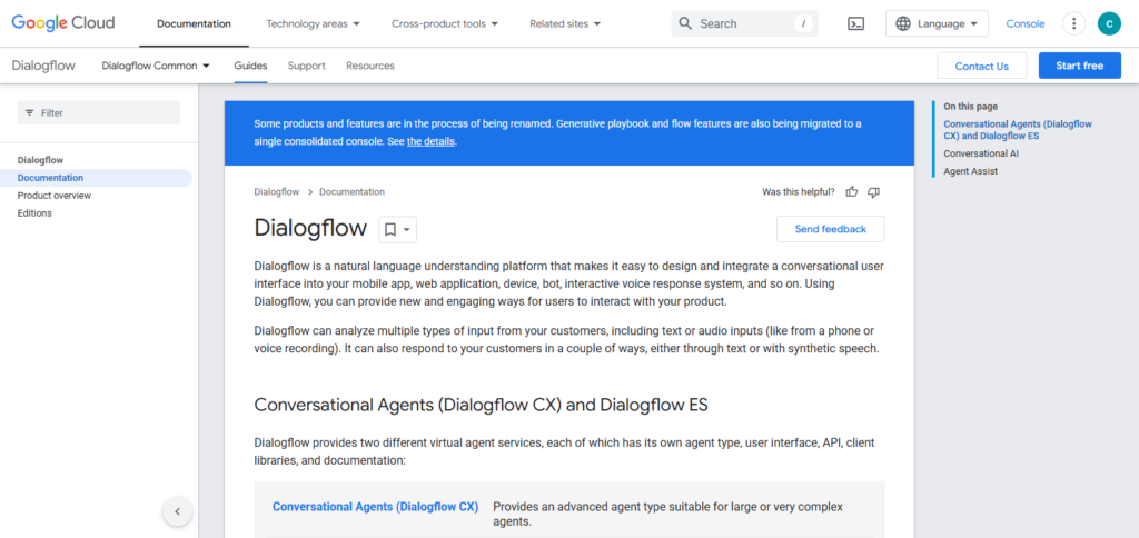 Dialogflow (Google)