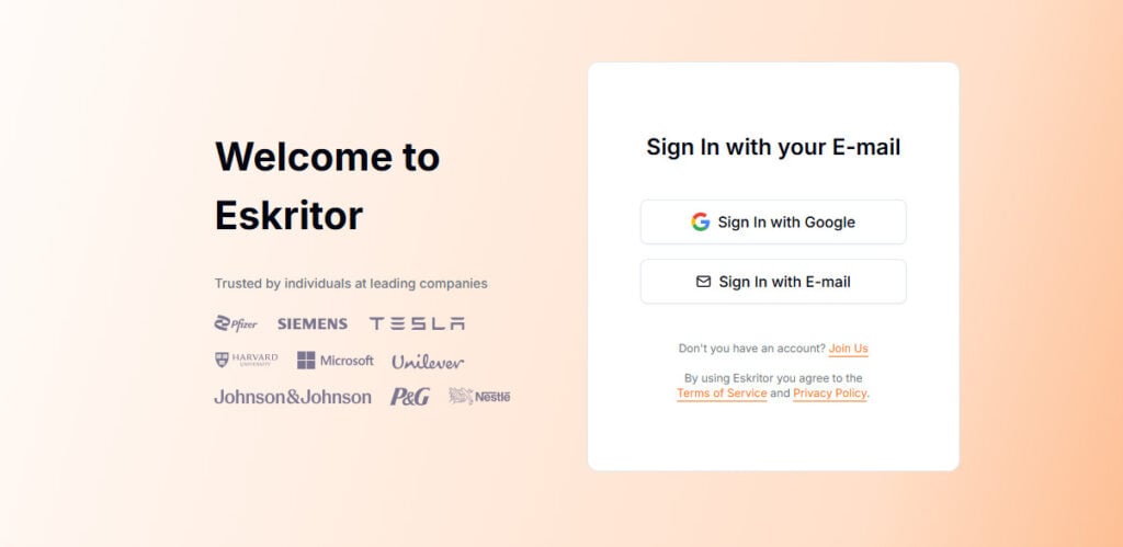 Click on "Sign Up" or "Start Writing"