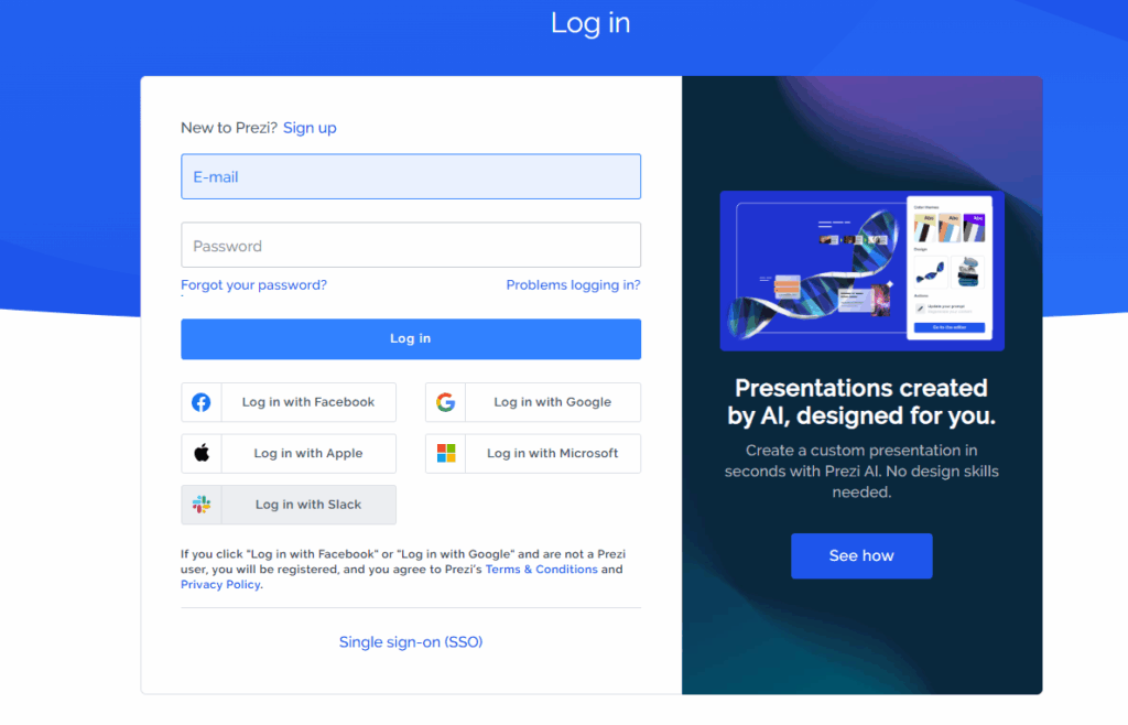 Click “Get Started” or “Sign Up”