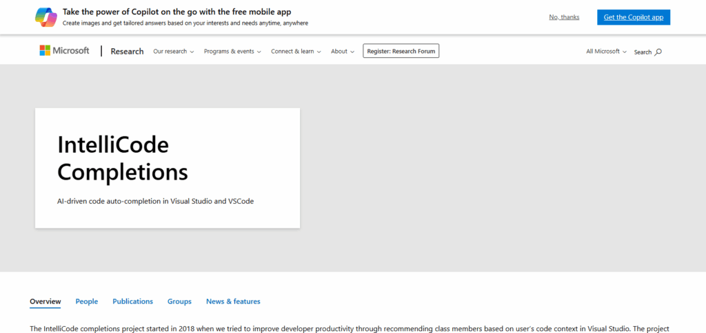 Microsoft IntelliCode