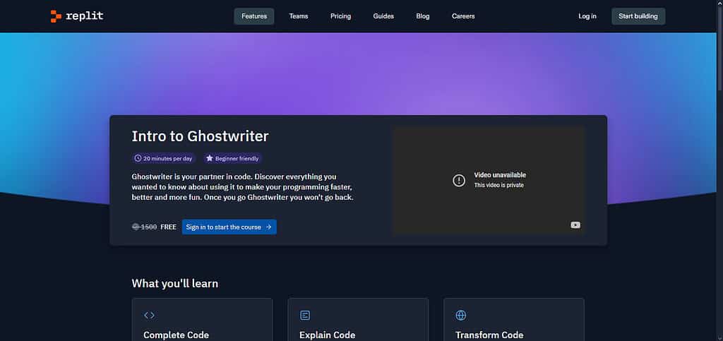 Replit Ghostwriter