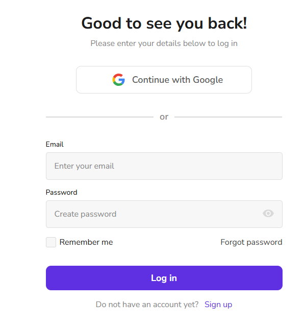 Create an Account (Optional)