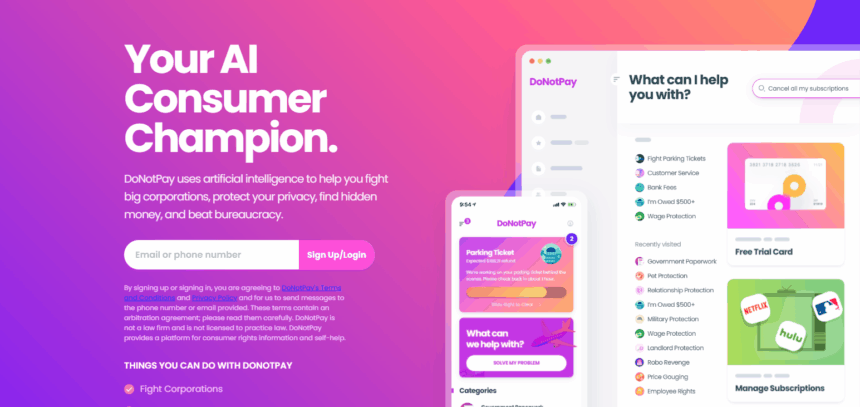 Donotpay AI: The World's First Robot Lawyer Tool