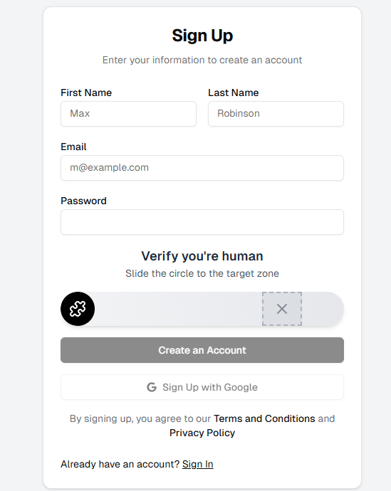 Open the Registration Page of Stealth Writer AI