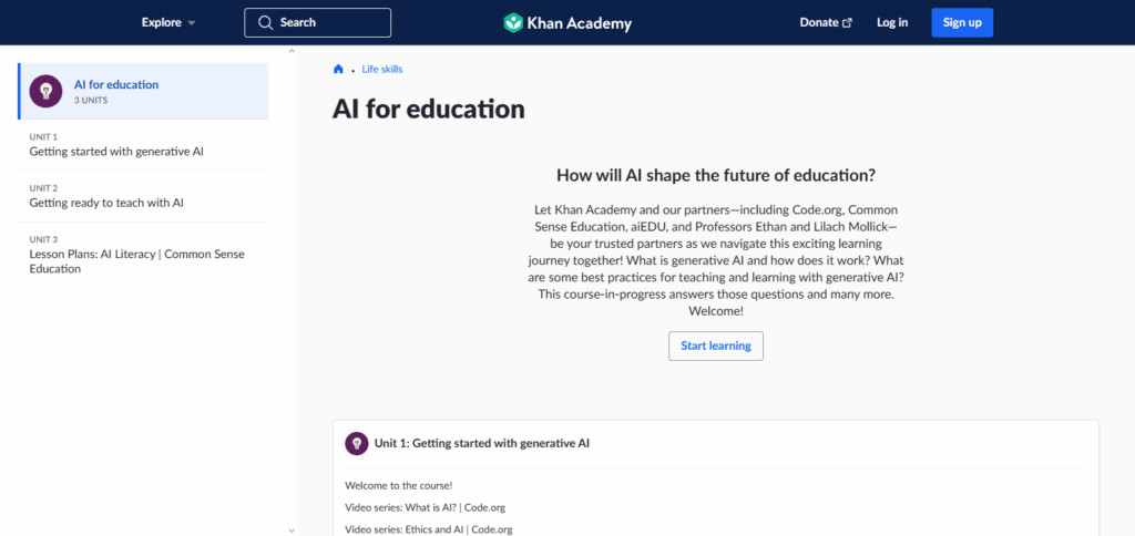 Khan Academy AI