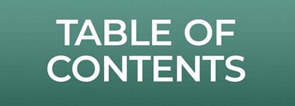 What is Table of Contents?