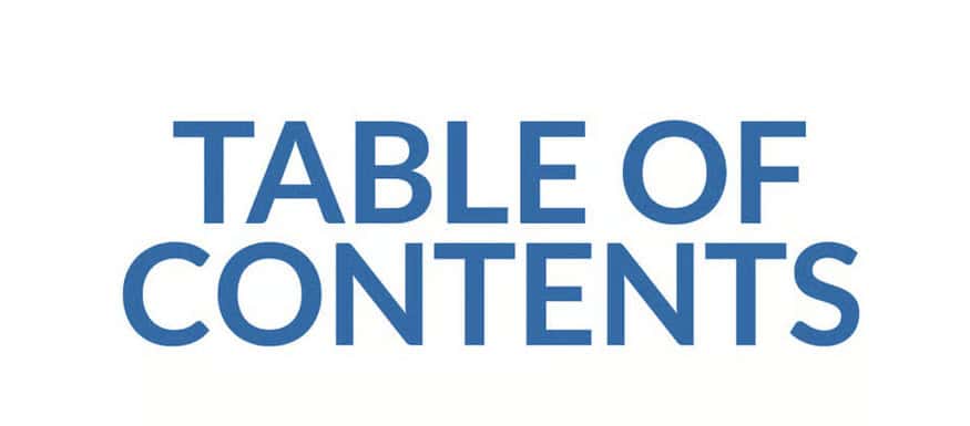 Updating the Table of Contents