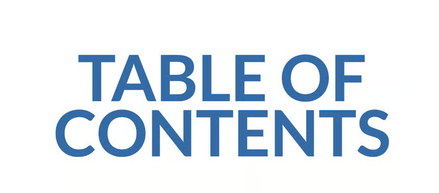 Updating the Table of Contents