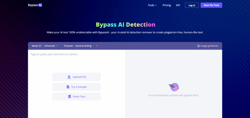 Bypass AI: Undetectable AI Content Rewriting Tool for Human-Like Text