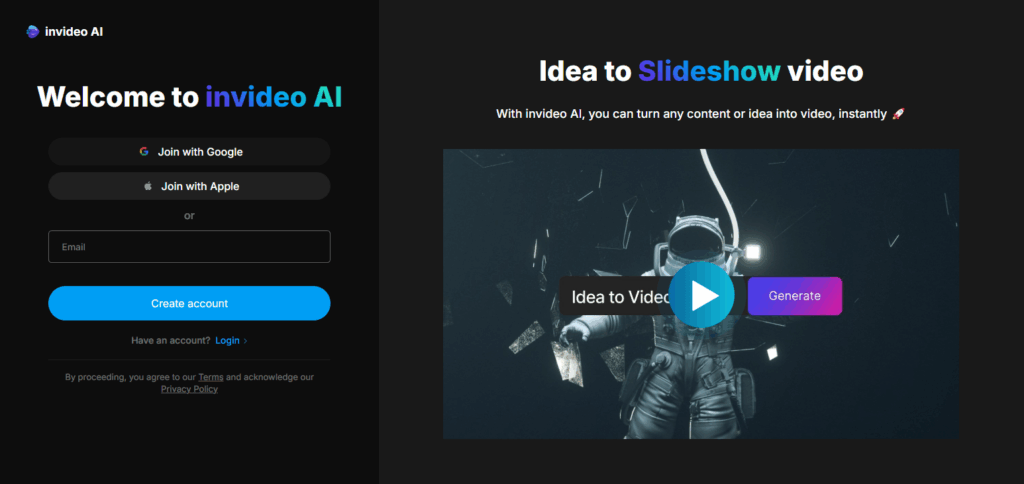 Sign Up on the Website