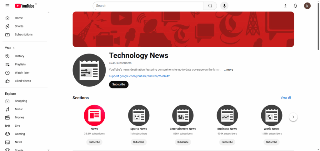 What is YouTube Tech Channel?