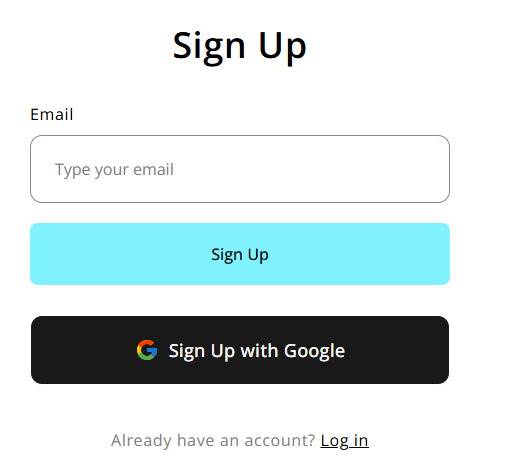 Navigate to the Sign-Up Section