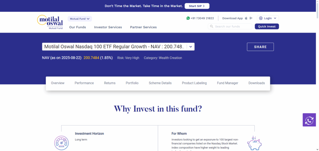 Motilal Oswal NASDAQ 100 ETF