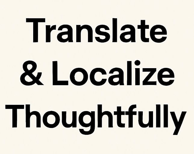 Translate & Localize Thoughtfully