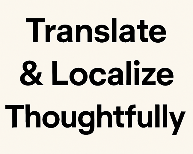 Translate & Localize Thoughtfully