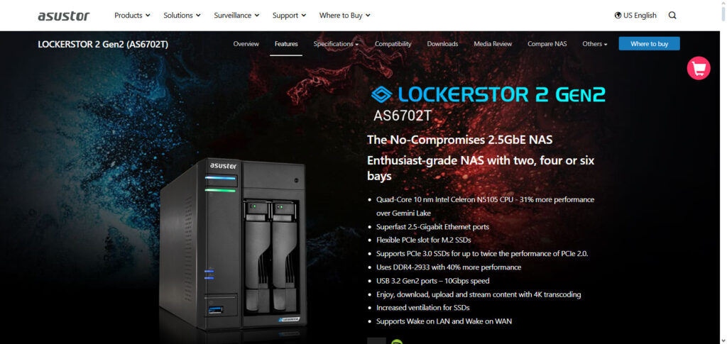 Asustor Lockerstor 2 Gen2 (AS6702T)