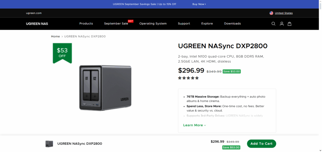 Ugreen NASync DXP2800