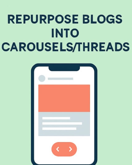 Repurpose blogs into carousels/threads