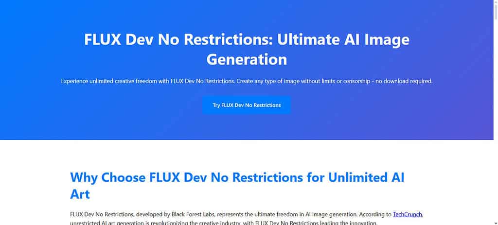 FLUX Dev (No Restrictions Mode)