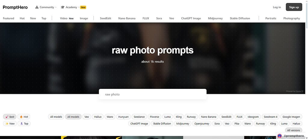 PromptHero (Raw Models)
