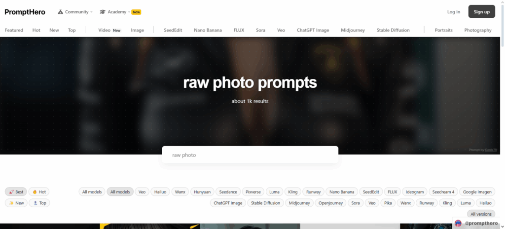 PromptHero (Raw Models)