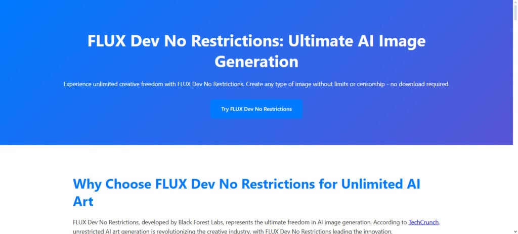 FLUX Dev (No Restrictions Mode)