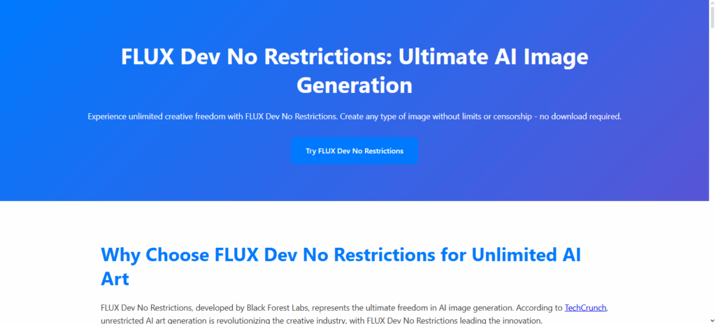 FLUX Dev (No Restrictions Mode)