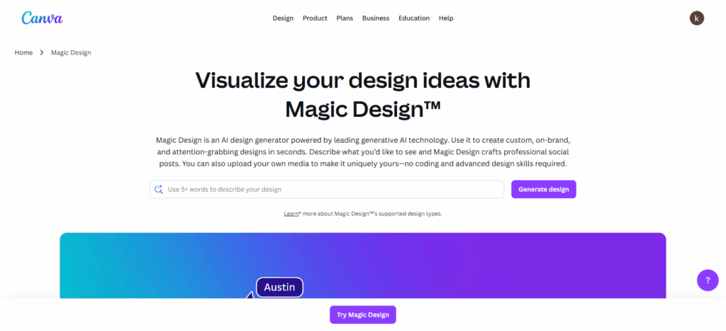 Canva Magic Design