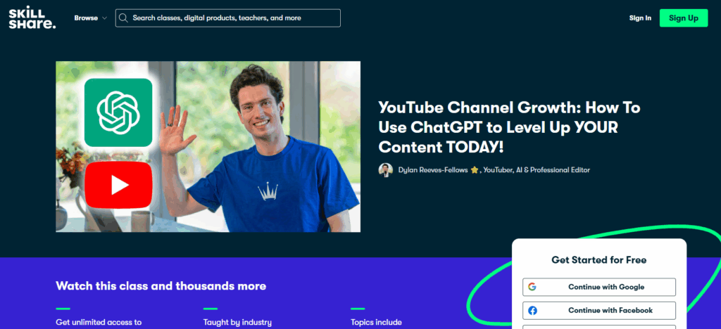 AI-Powered YouTube Growth – Skillshare