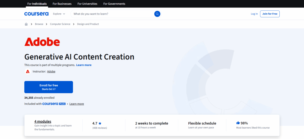 AI Content Creation for YouTube – Coursera