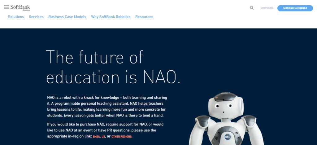 Nao (by SoftBank Robotics)