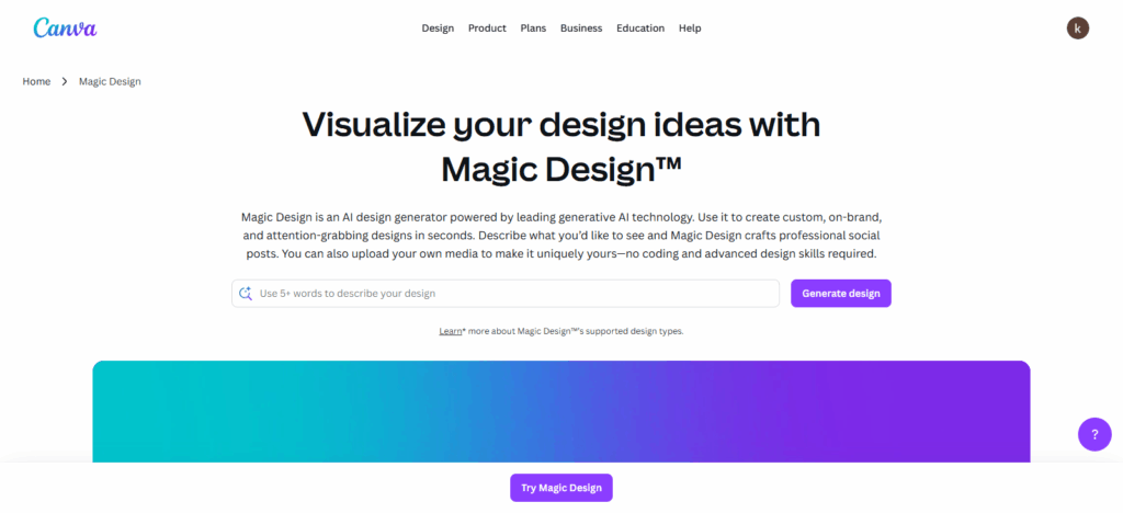 Canva Magic Design