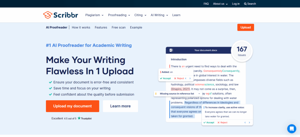 Scribbr AI Proofreader