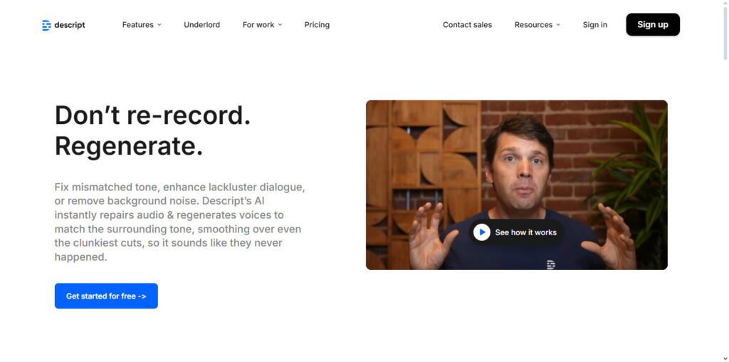 Descript Overdub
