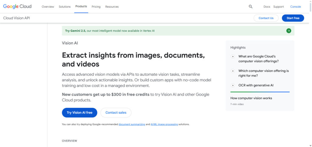 Google Cloud Vision AI