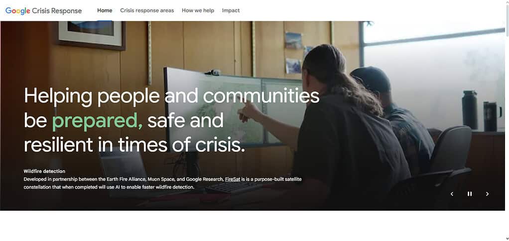 Google AI for Crisis Response