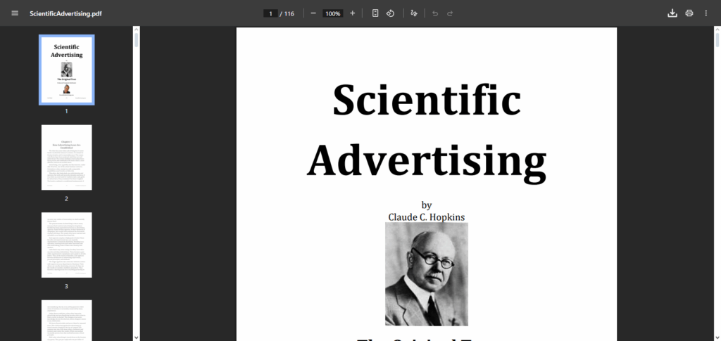 Scientific Advertising – Claude Hopkins