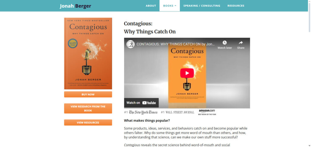 Contagious – Jonah Berger