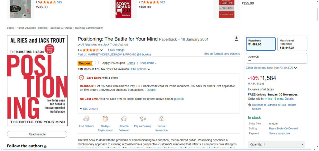 Positioning: The Battle for Your Mind – Al Ries & Jack Trout