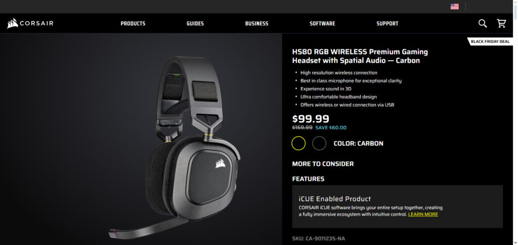 Corsair HS80 RGB Wireless