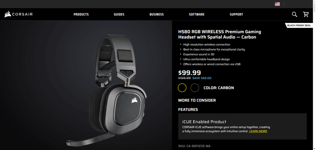 Corsair HS80 RGB Wireless