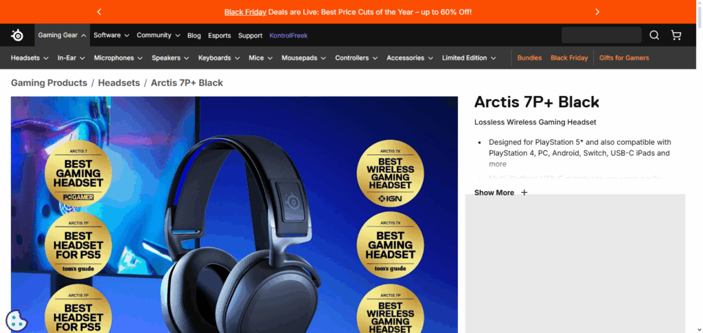 SteelSeries Arctis 7P+ Wireless