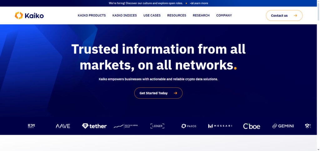 Kaiko AI Liquidity Analytics