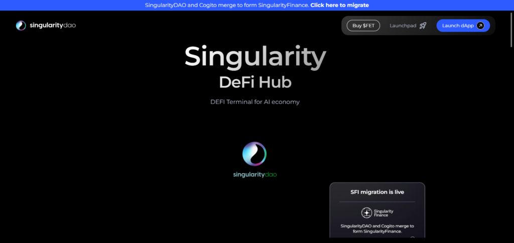 SingularityDAO Dynasets AI