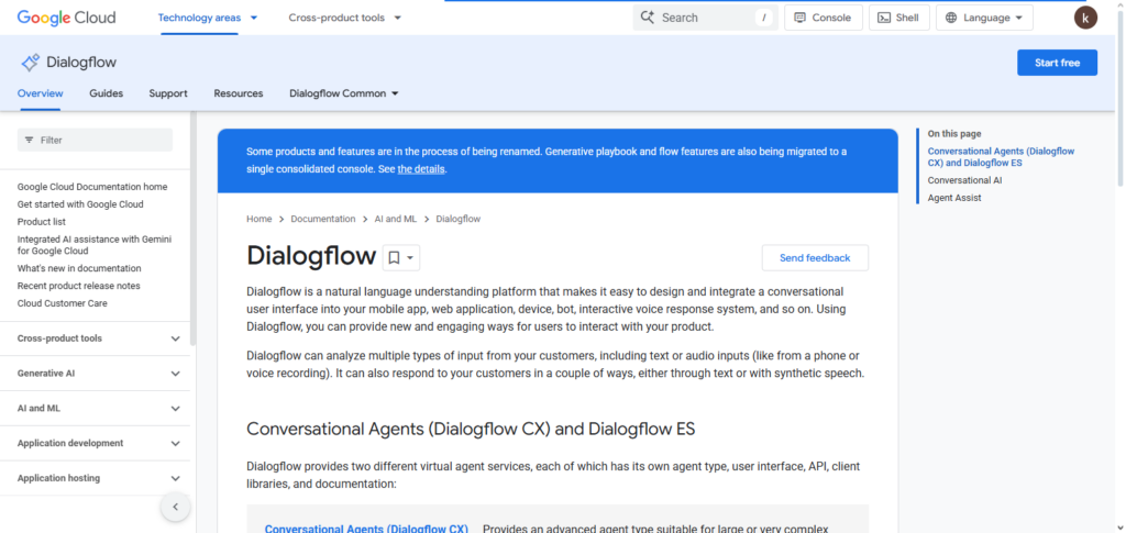 Google Dialogflow CX