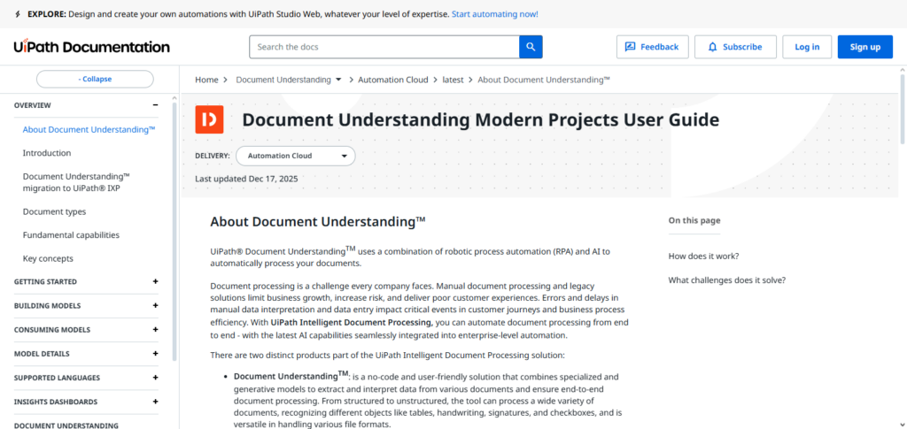 UiPath Document Understanding AI