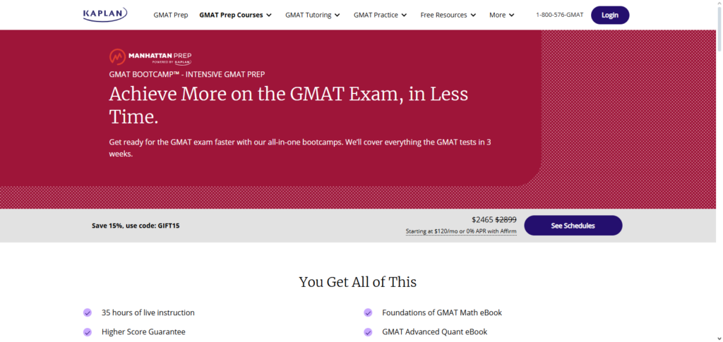 Kaplan GMAT Bootcamp