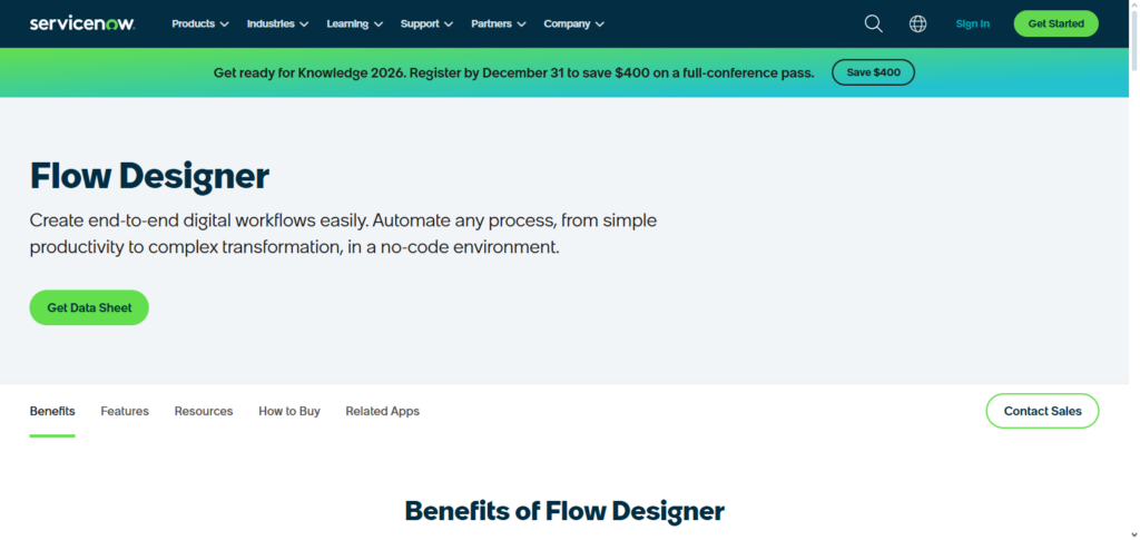 ServiceNow Flow Designer + AI